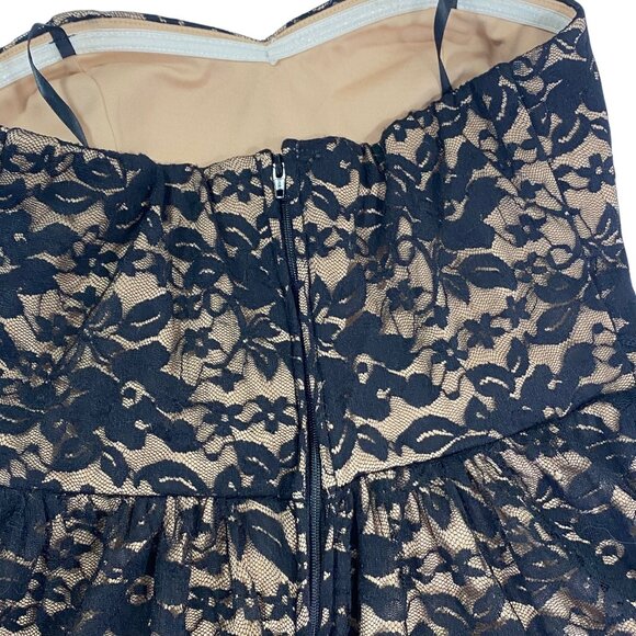 Vtg Y2K BWear Lace Tulle Mini Dress | 1 | Black | Whimsigoth Fairy Valley Girl - Picture 6 of 12